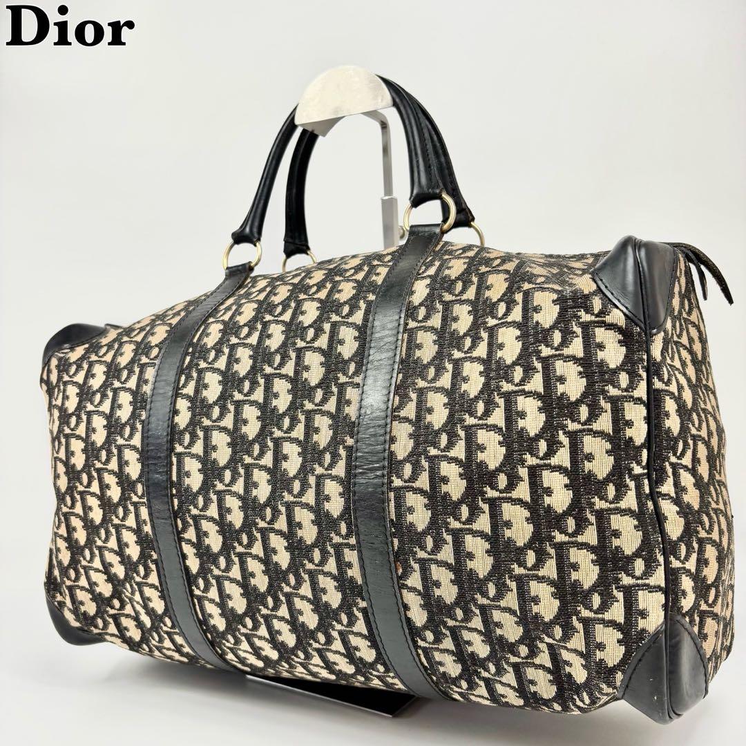 クリスチャンディオール ミニボストンバッグ トロッター ネイビー