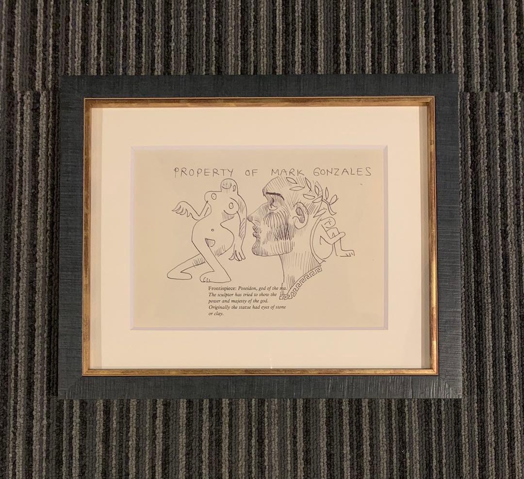 真作 Mark Gonzales gonz マークゴンザレス 原画 サイン入 新品】【カッティングステッカー】マークゴンザレス 天使 スケーター