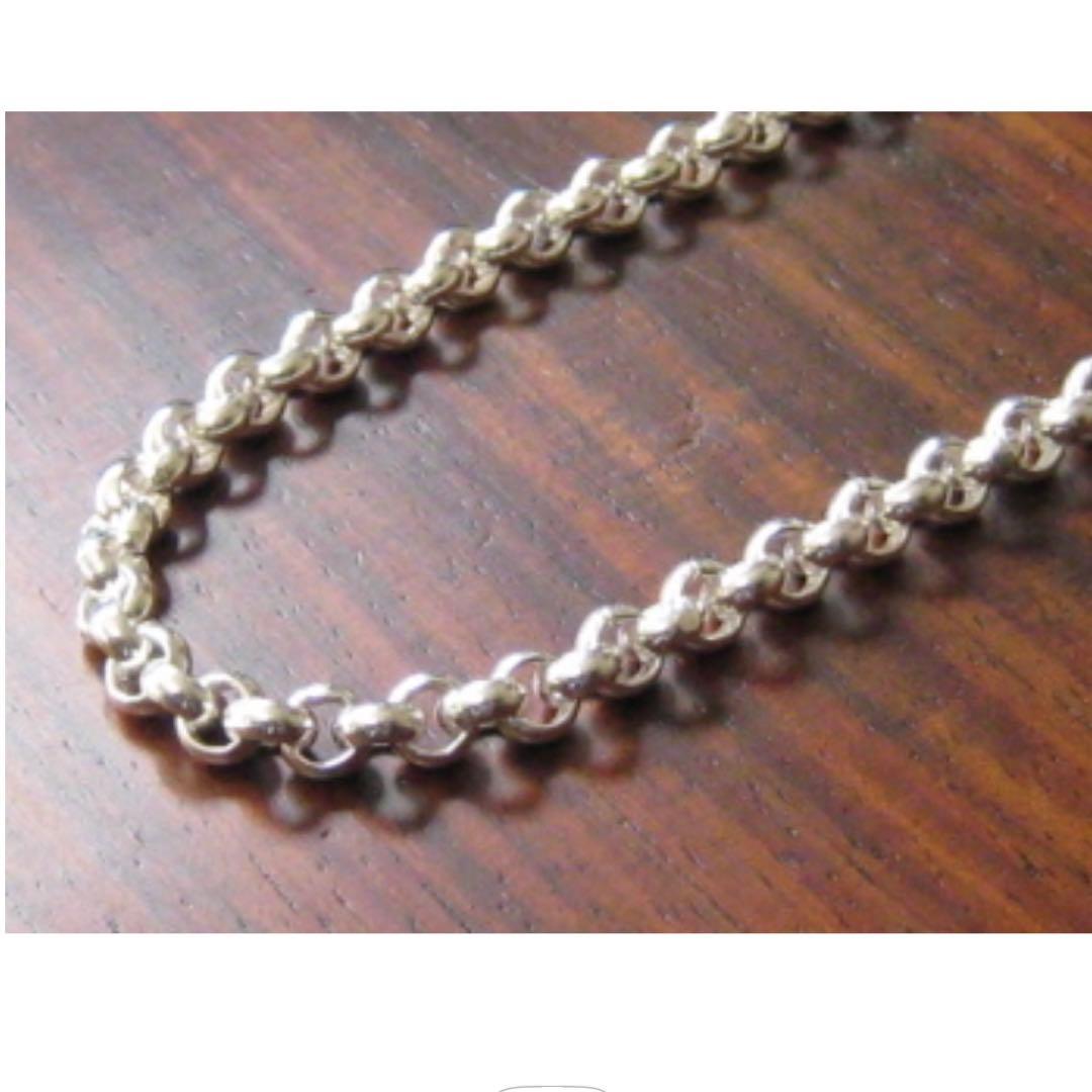 silver925 ロールチェーン4mm幅　45cm