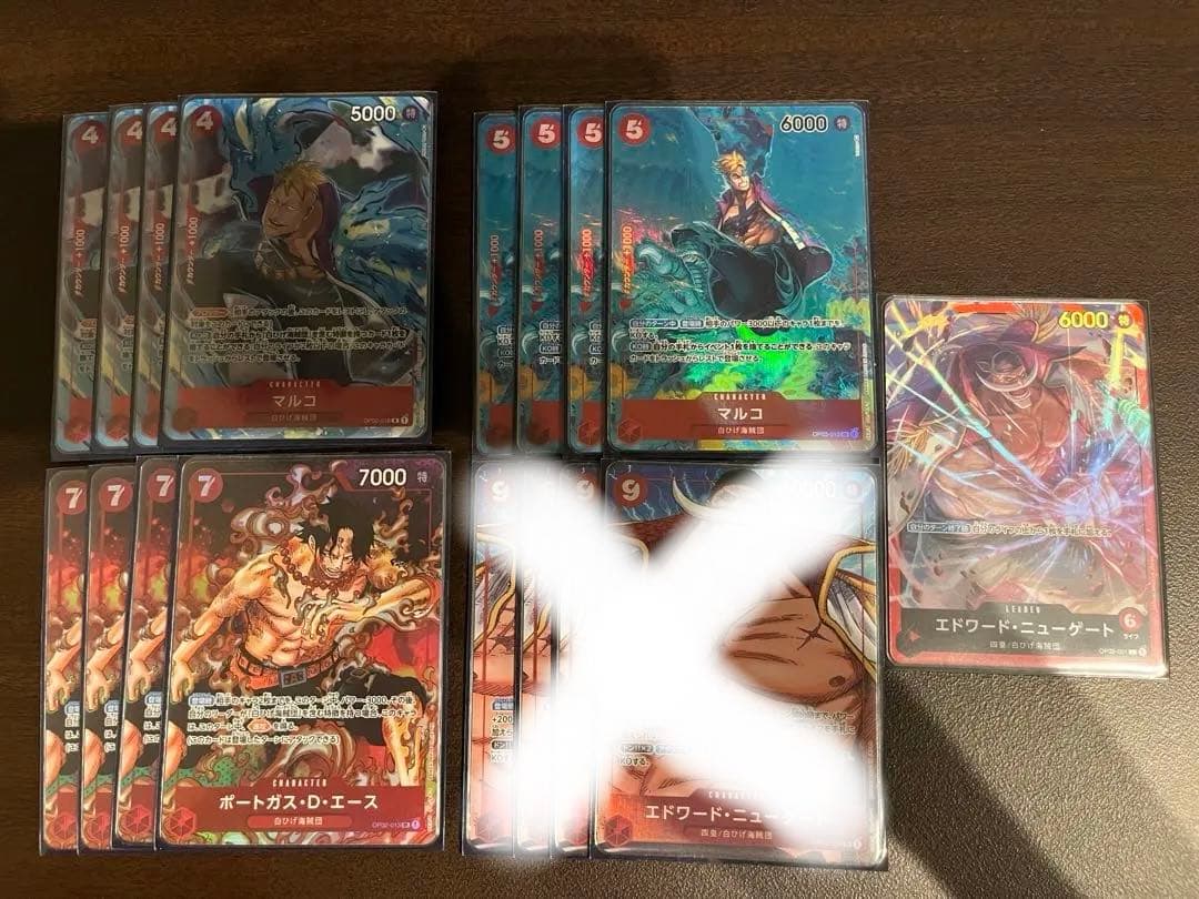 ワンピースカード　赤青エースデッキパーツ　パラレルセット 12枚+1枚 赤青エースデッキ【デッキ販売】 - カードショップ トレカラフテル
