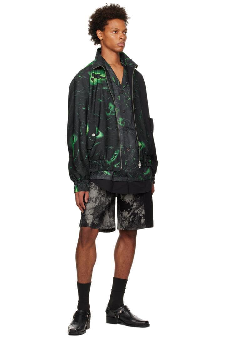 ぽ*ん様 Feng Chen Wang PRINT PANELLED JACKE