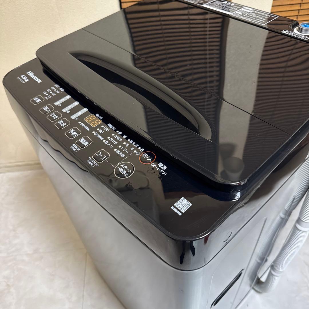 美品 Hisense 2024年製 最新モデル 縦型洗濯機 4.5kg 風乾燥付 - メルカリ