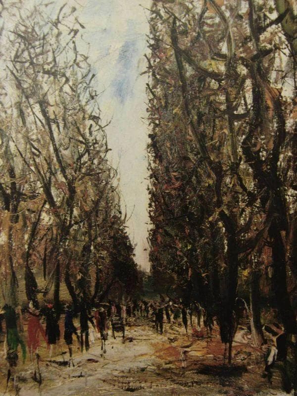 佐伯 祐三、【リュクサンブール公園】、希少画集画、状態良好、新品高級額装付 佐伯 祐三、【リュクサンブール公園】、希少画集画、状態良好、新品