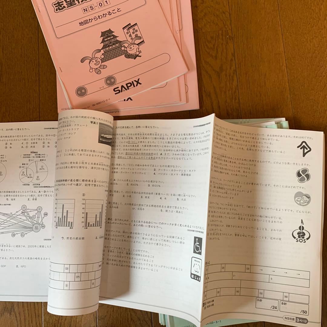 本日までタイムセールSAPIX 6年理科社会 夏期集中志望校錬成特訓セット