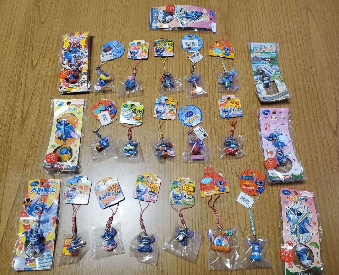 スティッチ　ご当地ストラップ 23種 まとめ売り