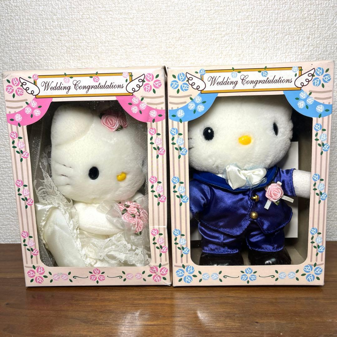 キティ、ダニエル　ウエディングぬいぐるみセット ハローキティ ダニエル ぬいぐるみ ウェディングMセット サンリオ 正規