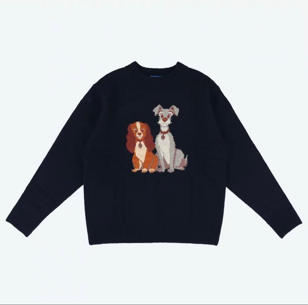 ディズニー わんわん物語 セーター ビッグシルエット ユニセックスワンサイズ