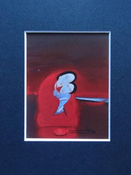 斎藤真一、津軽哀歌 十三の砂山、希少画集画、新品高級額装付