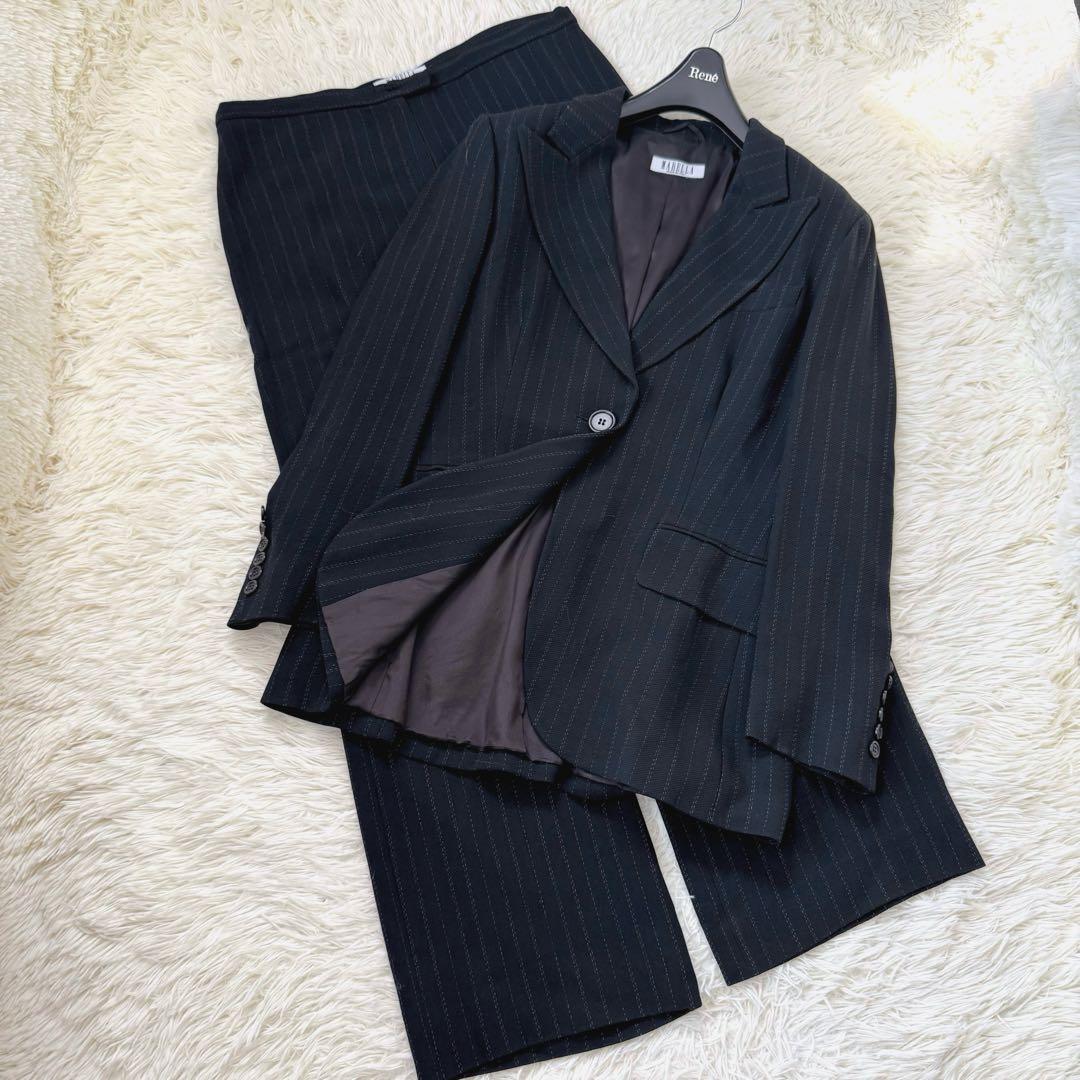 大きいサイズ✨マレーラ ストライプ セットアップスーツ 46 2XL ジャケット