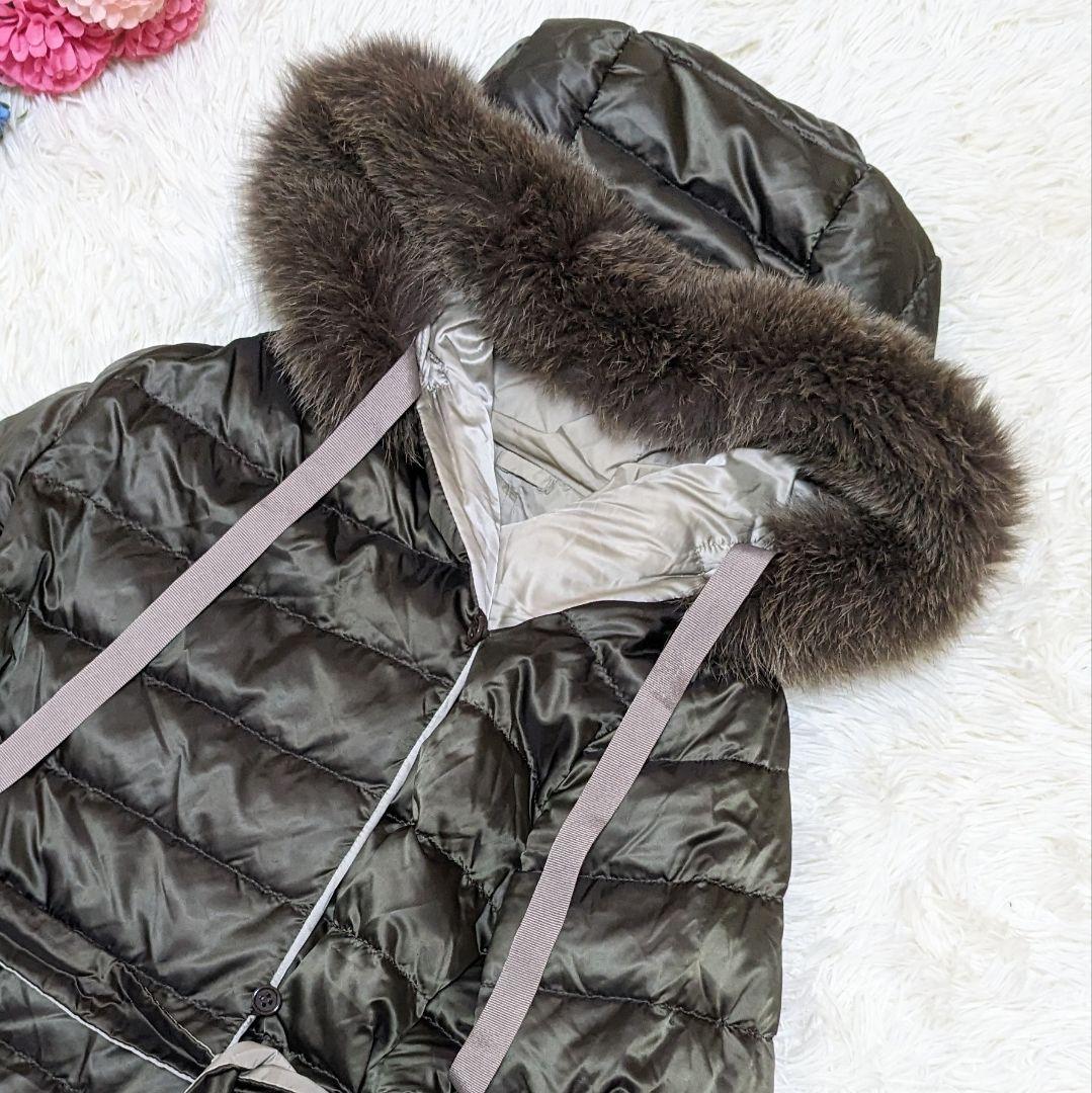 エスマックスマーラ ダウンコート ファー ベルト リバーシブ