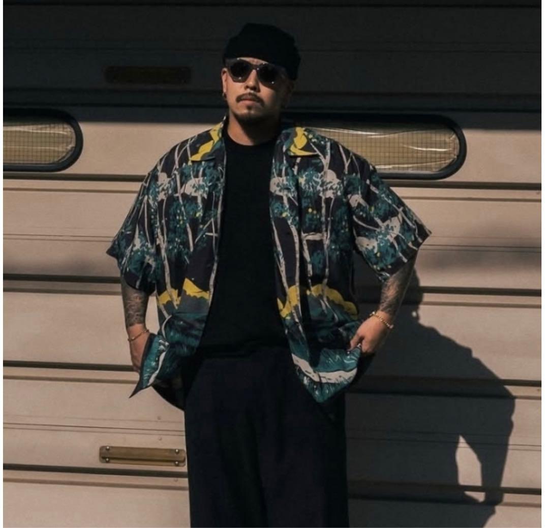 【COOTIE】Rayon Open Collar S/S／新品タグ付／送料込 COOTIE / Rayon Open Collar S/S Shirt -Black-