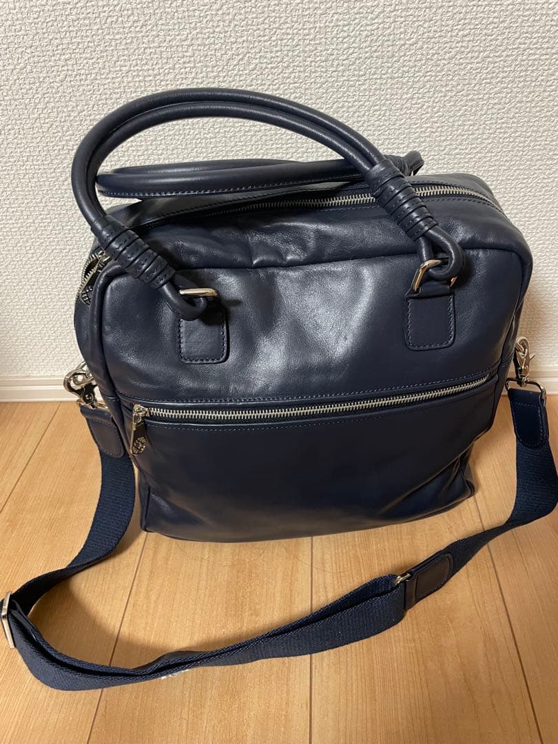 muta ネイビー レザー トートバッグ