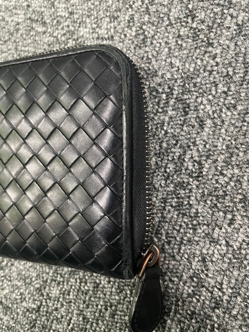 BOTTEGA VENETA 編み込み長財布 ブラック - メルカリ