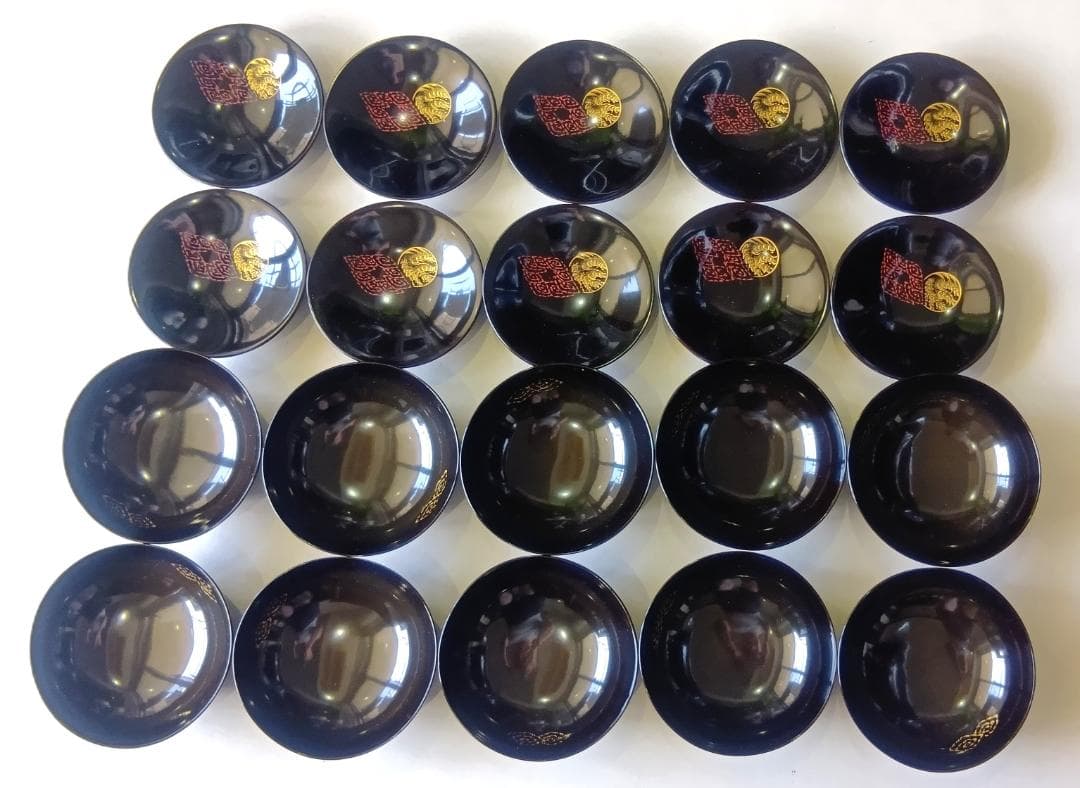 minehikaru 【沈金輪島塗】逸品［正月用品］　蓋付吸物椀10客 minehikaru 様 専用【沈金輪島塗】逸品［正月用品］ 蓋付吸物椀10客