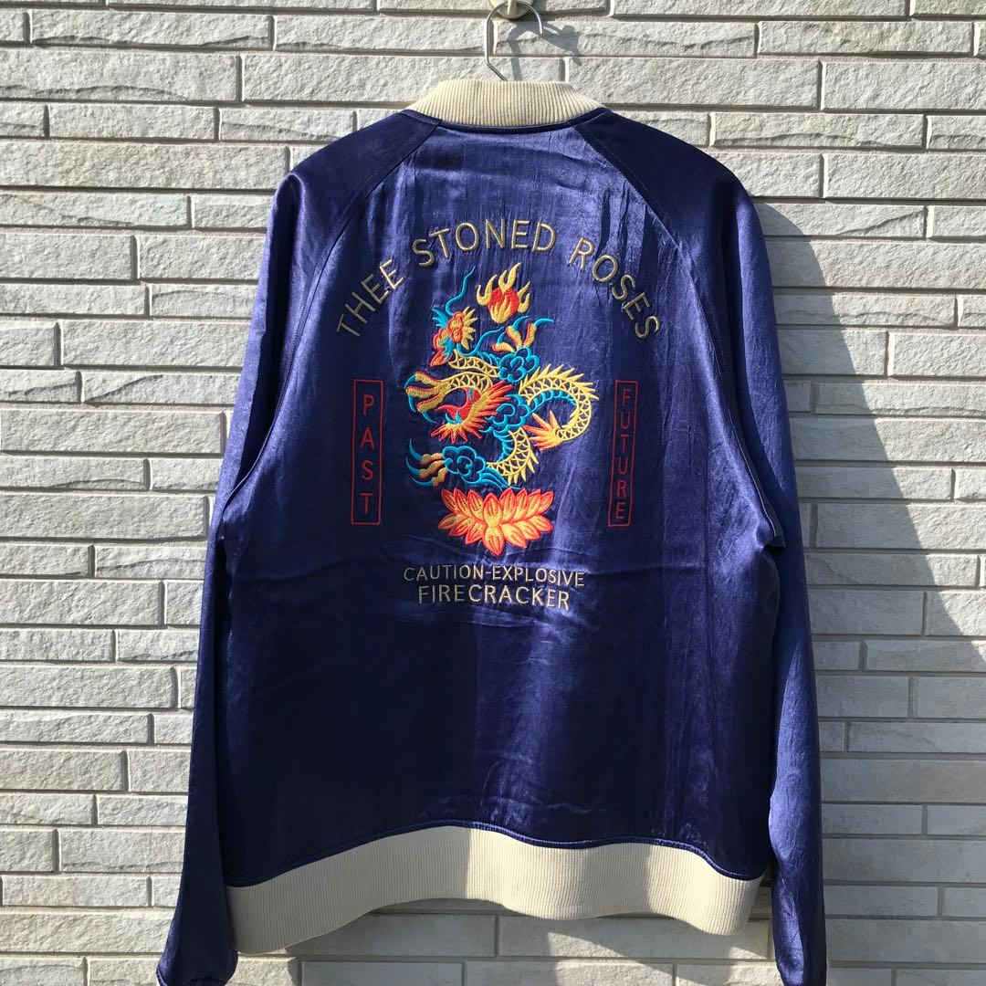 ブラックウィドー　スカジャン　L　パープル