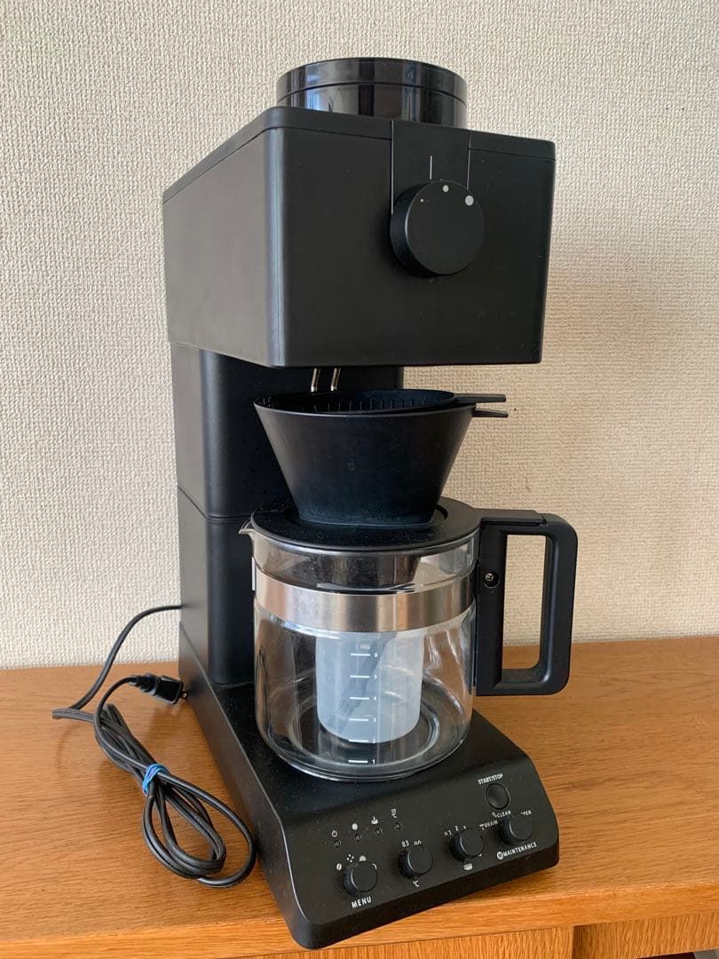 ツインバード ミル付き全自動コーヒーメーカー CM-D465 6杯用