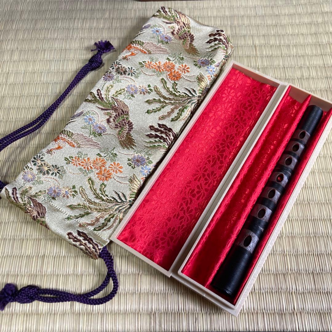 篳篥ひちりき 初心者用　プラスチック管　すぐ鳴る盧舌ろぜつ付　専用ケース　雅楽⑤