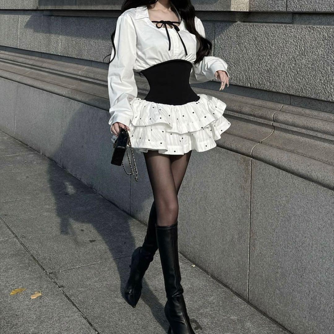 新品・未開封♡Darich♡ボリュームフレアセットアップ　FL size Darich（ダーリッチ） ワンピース ボリュームフレアセットアップ