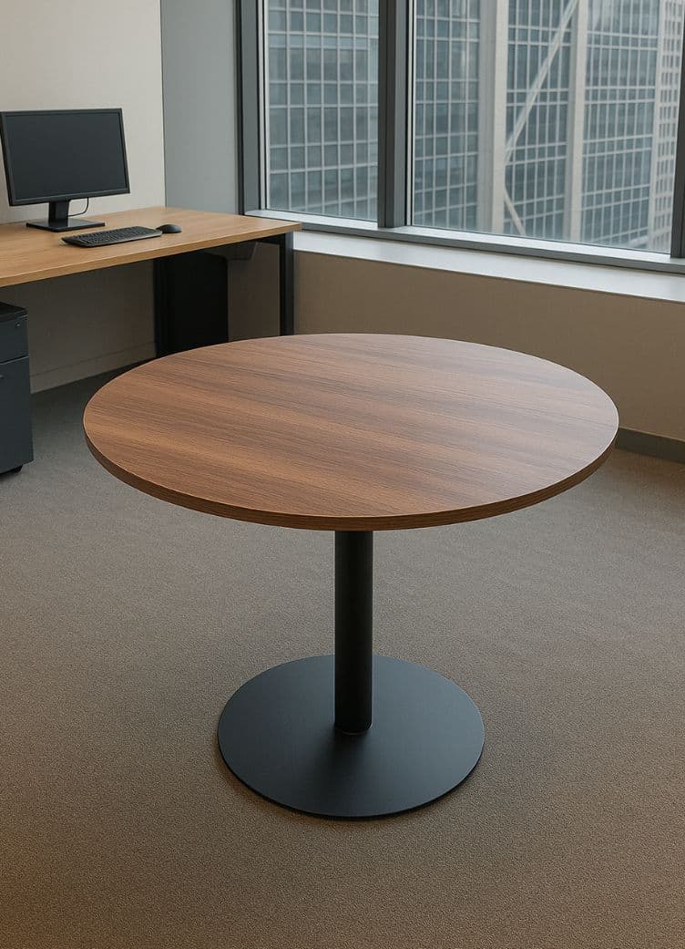 10月30日迄の出品!!中古綺麗め☆円形カウンターテーブル（ブラウン/ブラック）