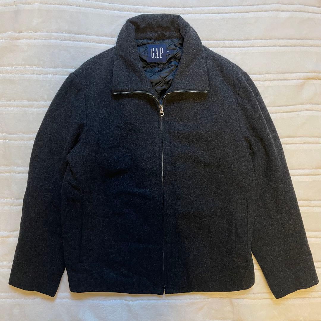 GAP オールドギャップ 中綿キルティング フルジップウールジャケット 短丈