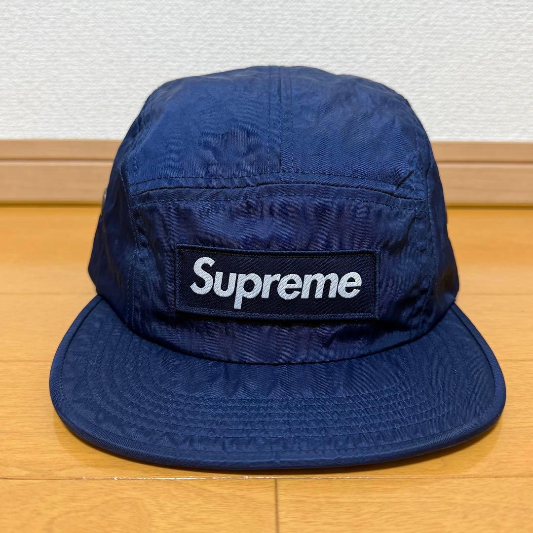 Supreme Washed Nylon Camp Cap ネイビー 17aw