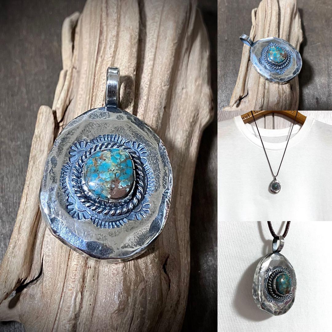 ターコイズマウンテン　ターコイズ　シルバー　ネックレス　#インディアンジュエリー