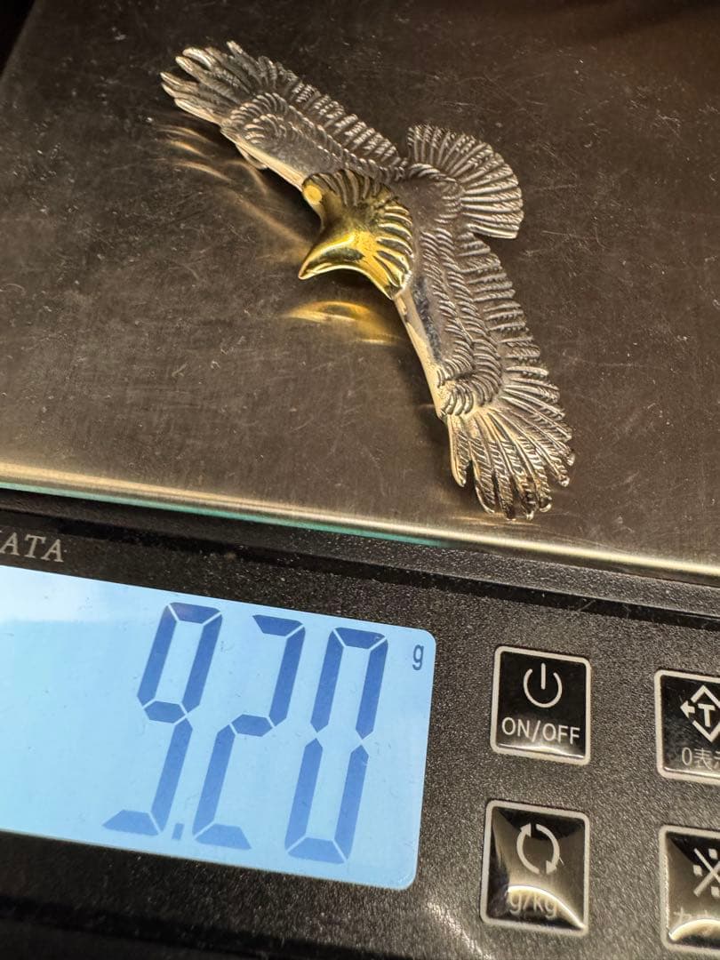 シルバー925 素材 頭金イーグル ネックレストップ 3マルカン - メルカリ