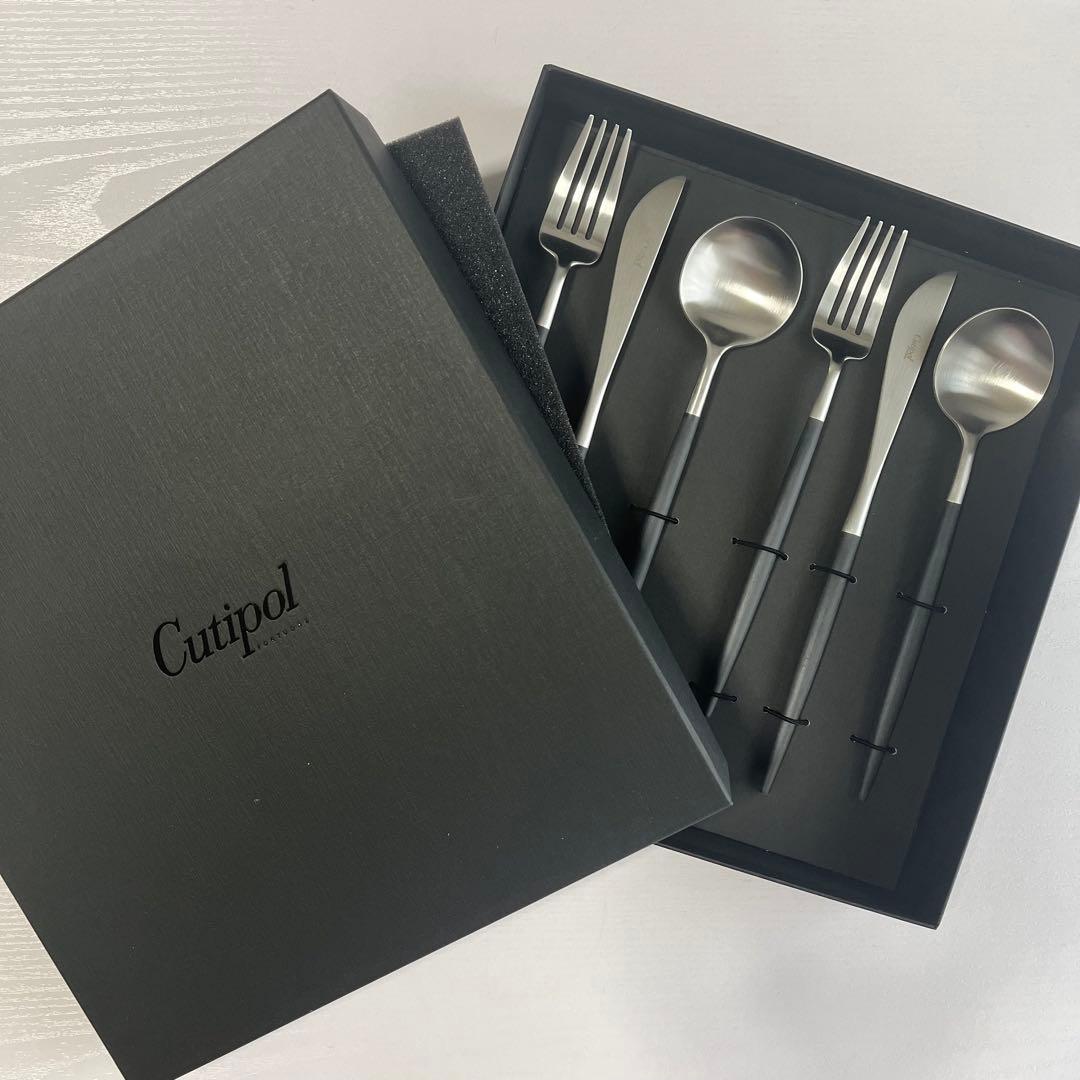 専用　Cutipol ブラックカトラリーセット