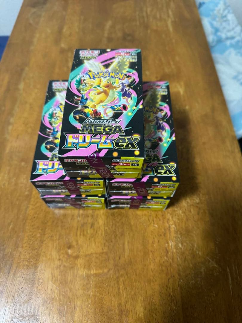 ポケモンカード MEGAドリームex 5BOX シュリンクなし ぺりぺりなし