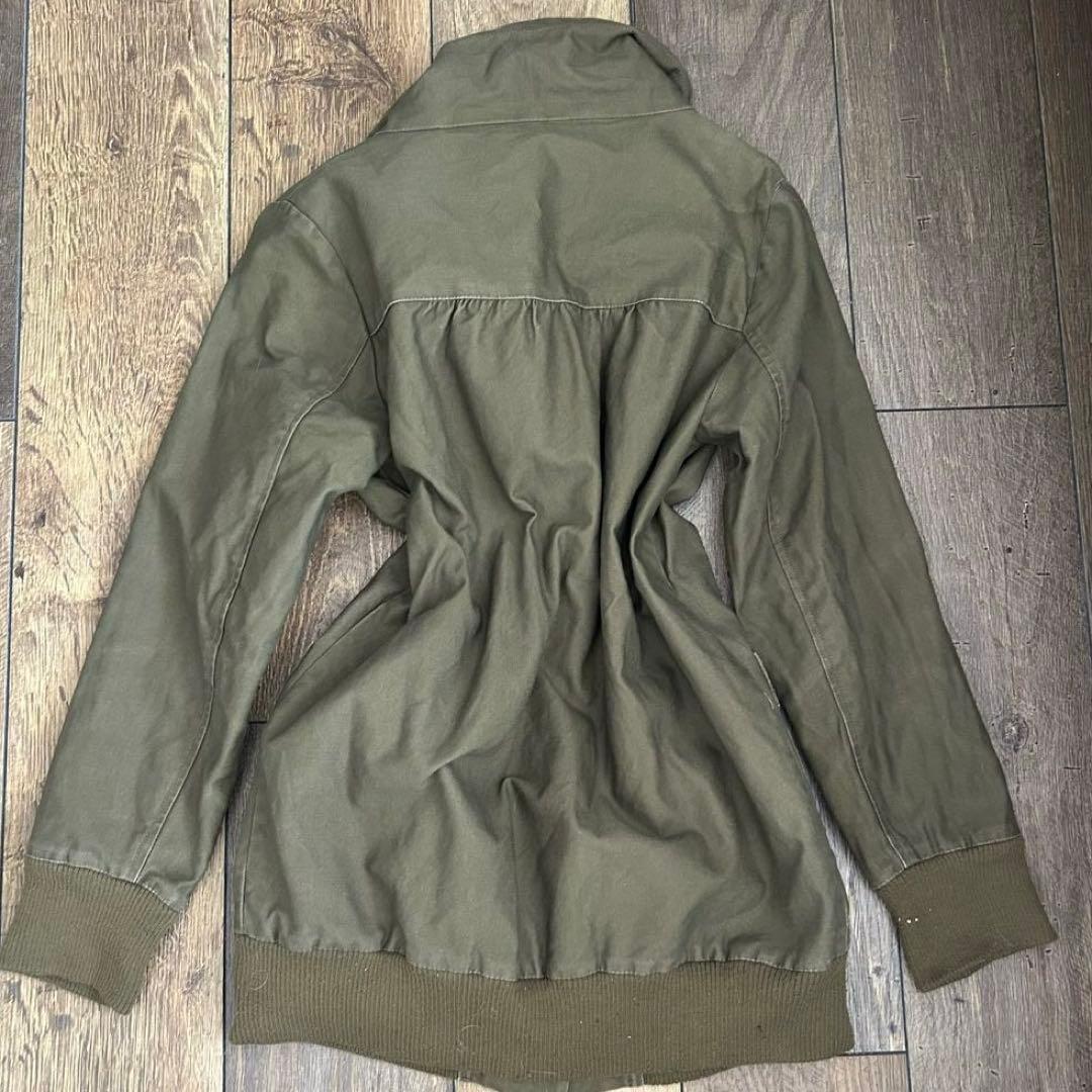 00s y2k スタンドカラーリブ切替ジャケット ミリタリー フェアリー