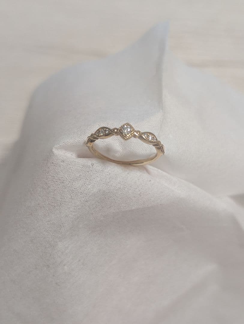 festaria　ダイヤモンド　ルビー　指輪 K10PG ルビー・ダイヤモンド ピンキーリング | festaria（フェスタリア）