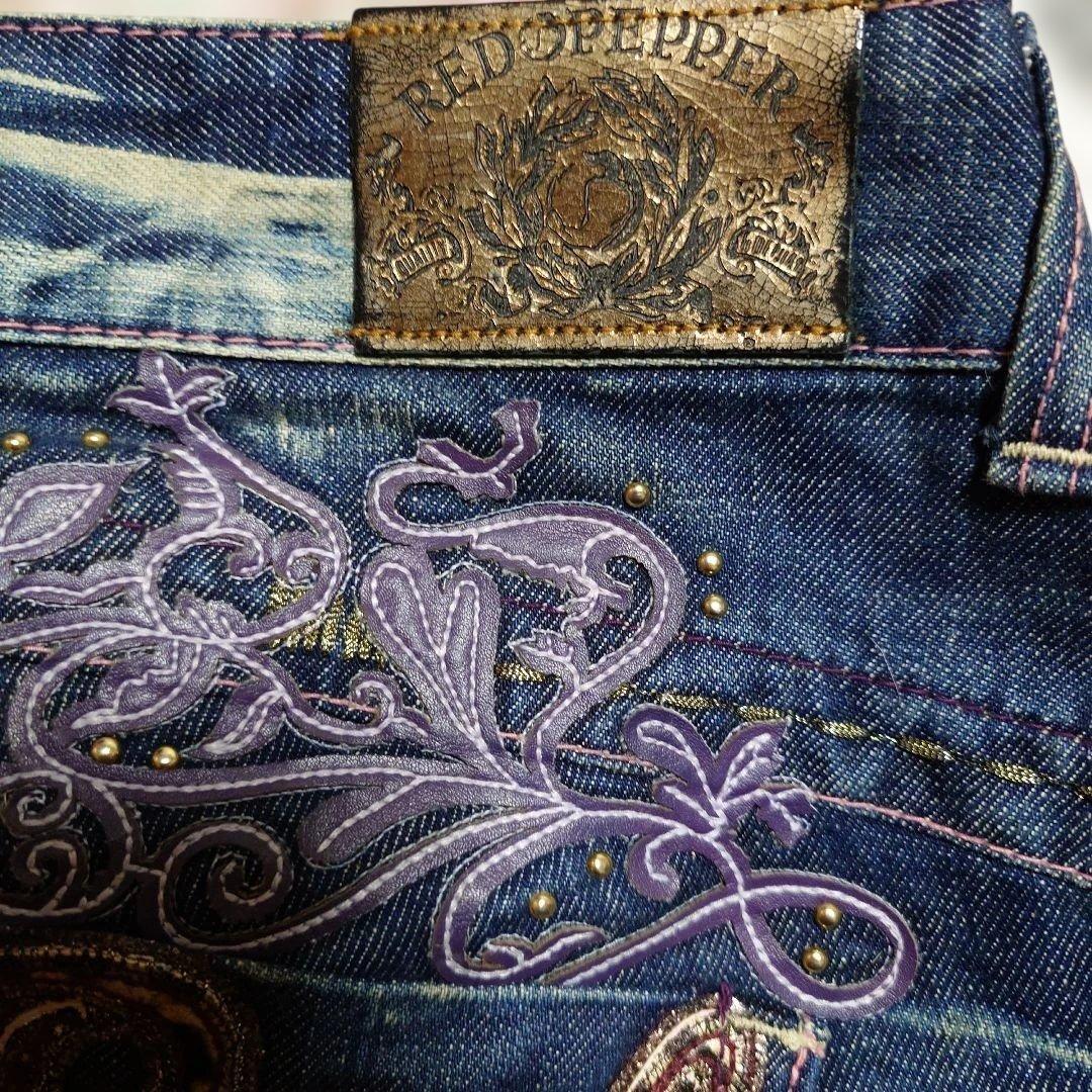 REDPEPPER ブーツカット デニム y2k 豹柄 新品同様！超希少 27