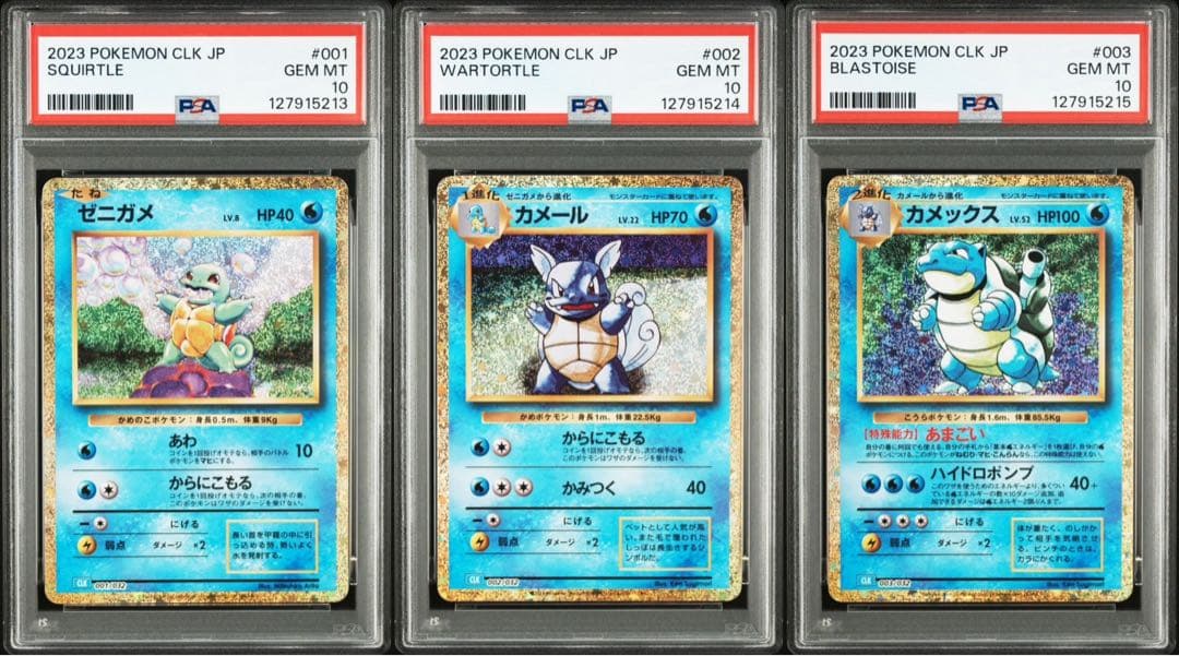 SHAMATAILOR-PSA10 ゼニガメ カメール カメックス 水 御三家 ポケモン