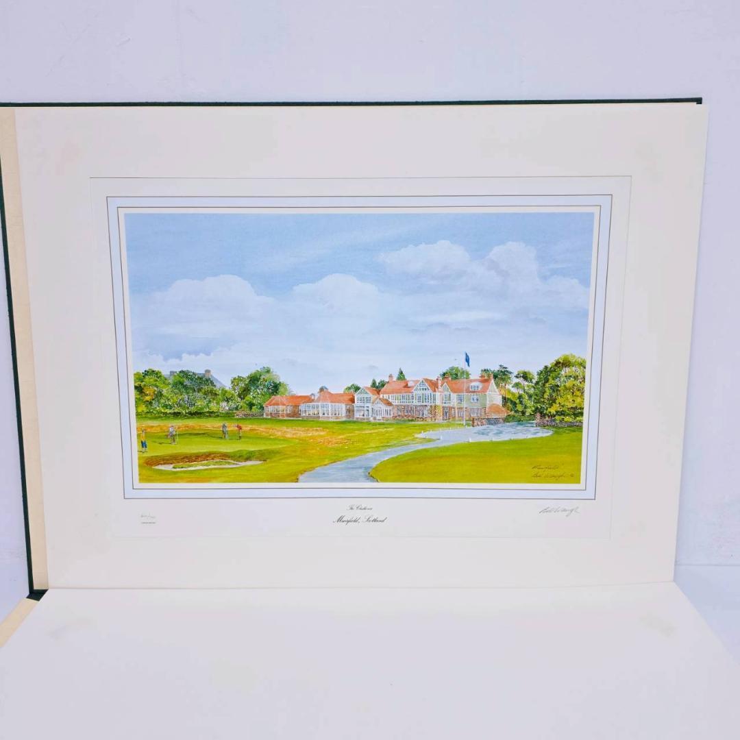 全英オープン他有名ゴルフコース リトグラフ全7枚セット Bill Waugh