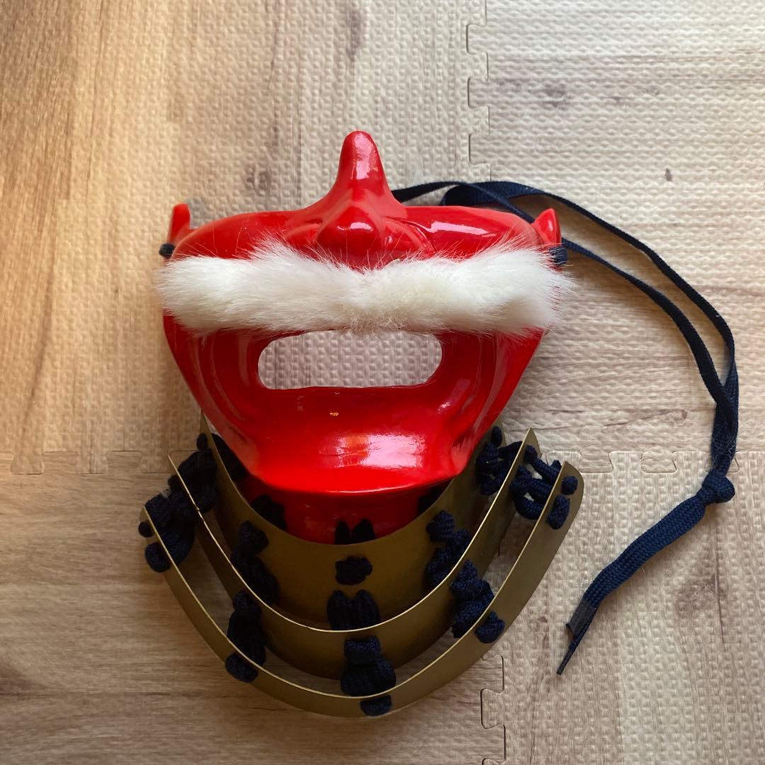 着用可能】手作り面頬 武具 鎧兜 甲冑 等身大 半頬