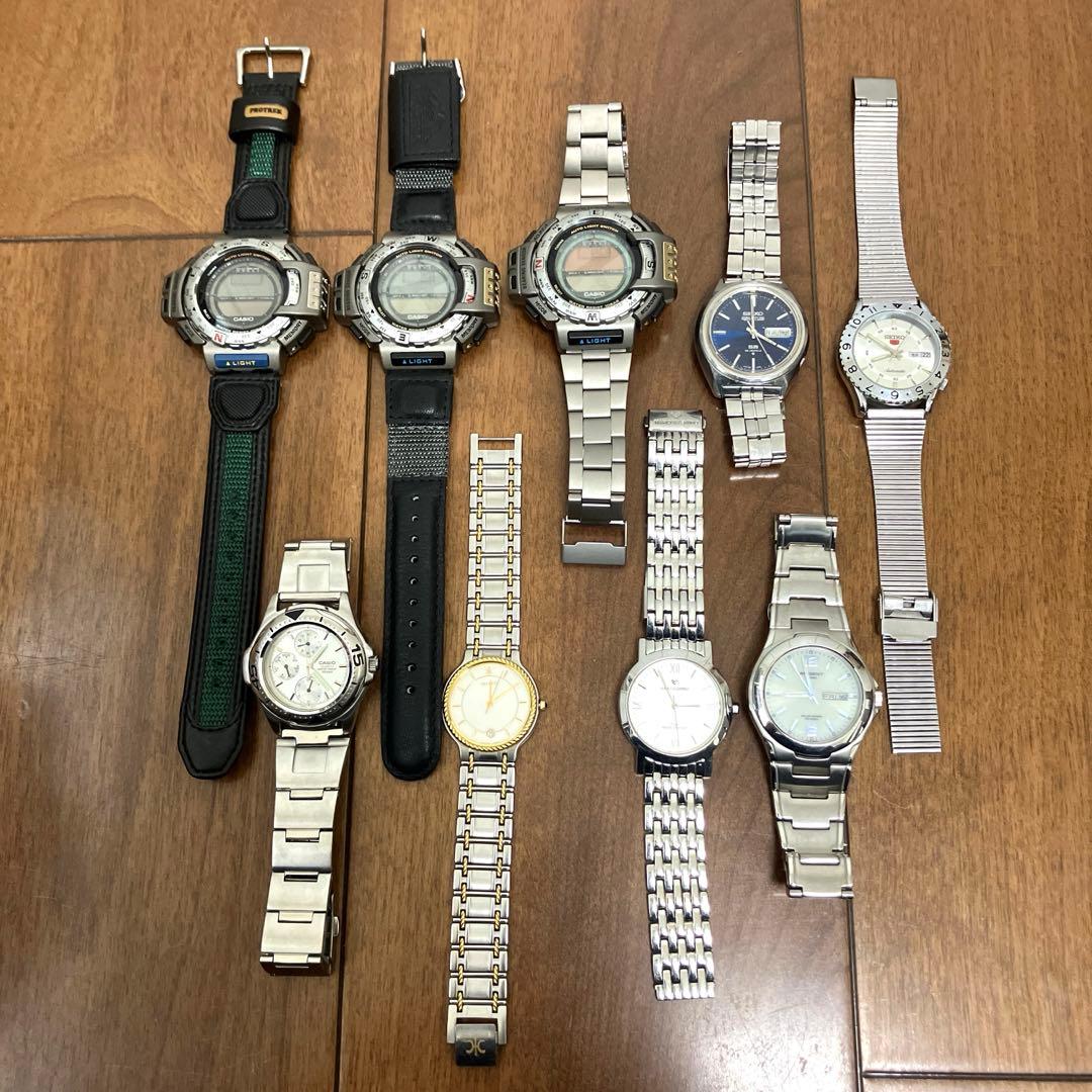 【ジャンク】腕時計 CASIO プロトレック SEIKO 5 他9本 W616J 2009年式 【ジャンク】腕時計 CASIO プロトレック SEIKO 5 他9本 W616J
