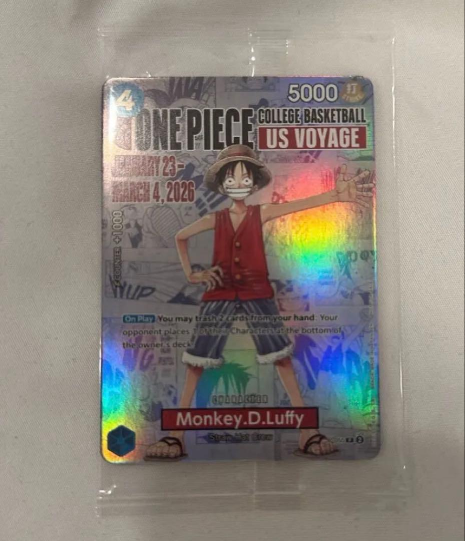 ワンピース モンキー・D・ルフィ アメリカ大学バスケ　限定　プロモ 未開封