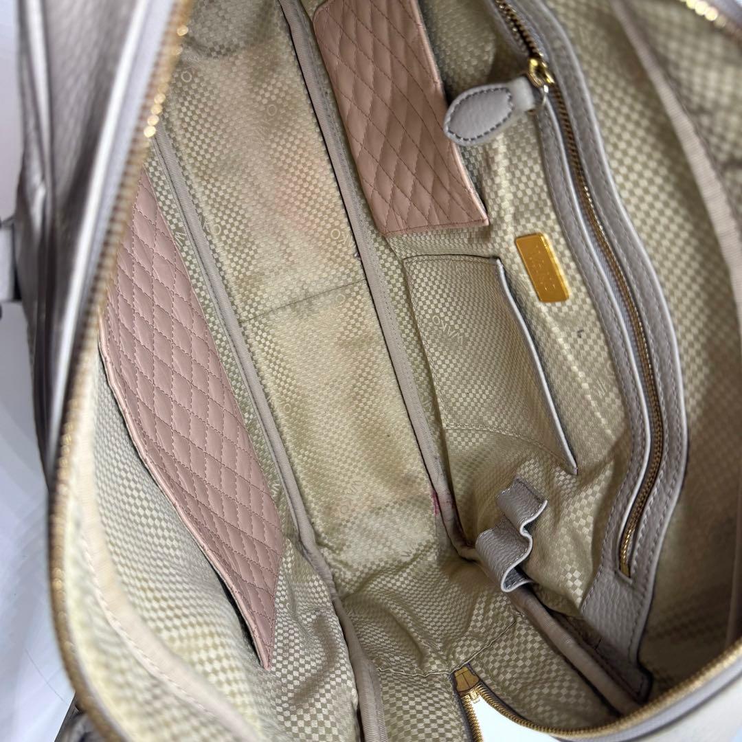 WAKO トートバッグ 肩掛け シボ革 レザー グレー WSシリーズ ボストン