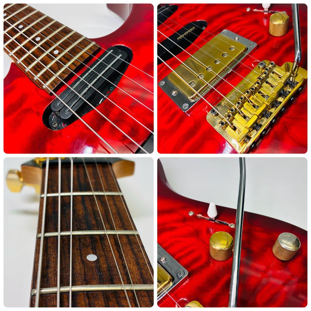 FERNANDES FGZ-400 キルトメイプル レッド エレキギター - メルカリ