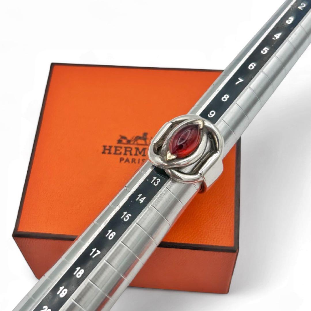 幻】HERMES ヴィンテージ リング カーネリアン コンビ Ag925 52 2025年