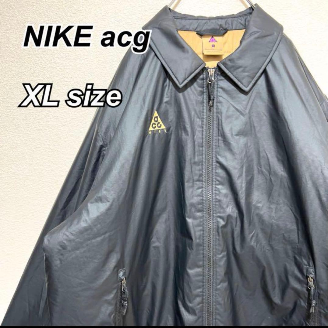 NIKE acg 中綿フルジップコーチジャケット ワンポイント XLビッグ