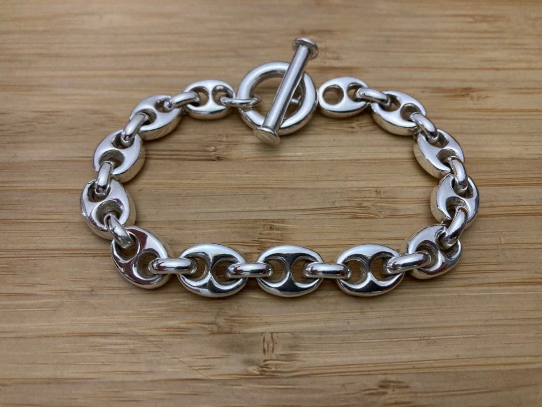 Mexico製 silver 925 豚鼻 アンカー チェーン ブレスレット