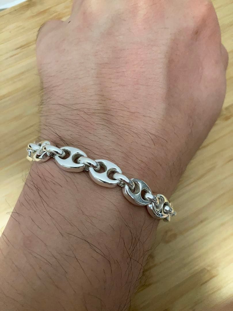Mexico製 silver 925 豚鼻 アンカー チェーン ブレスレット - メルカリ