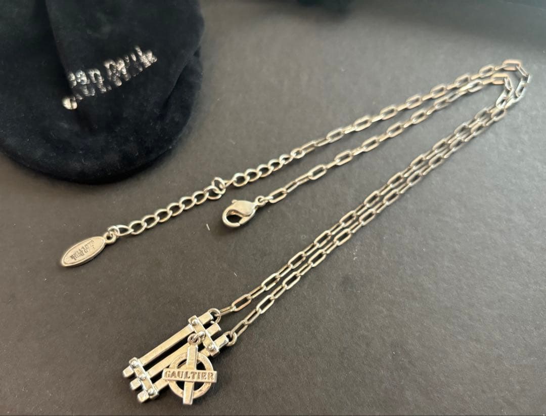 希少！！Jean Paul Gaultier☆クロス ネックレス☆silver