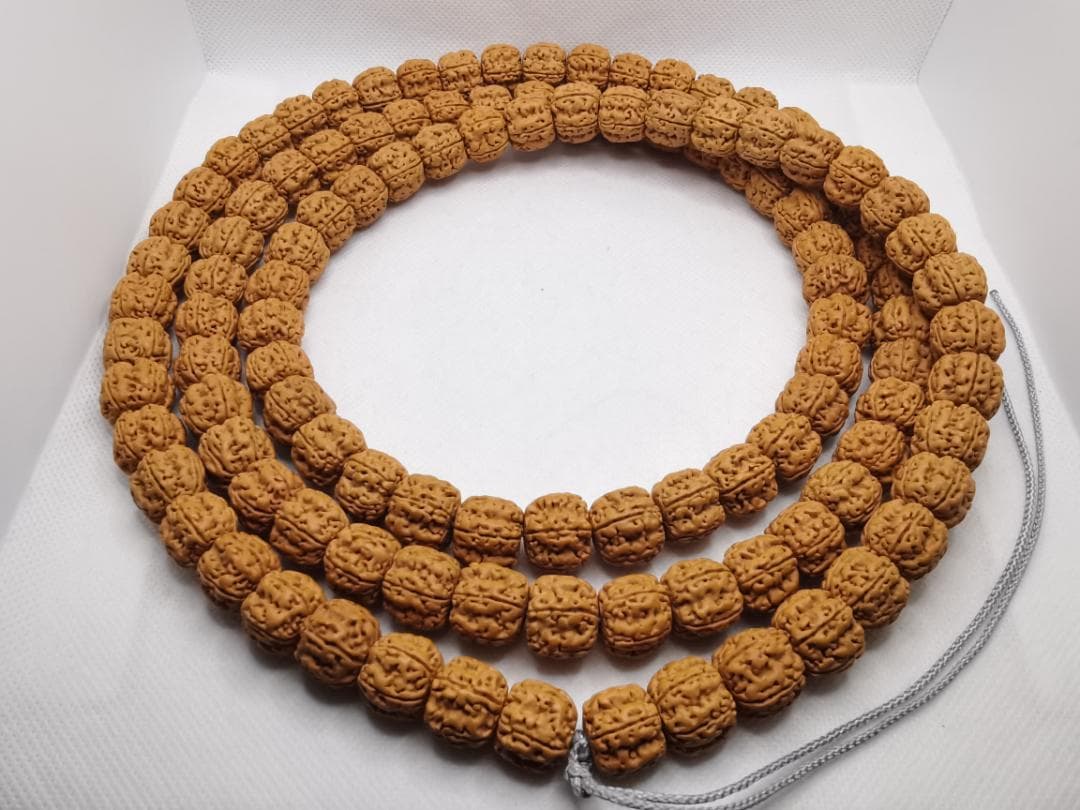 【高級品】文玩 形揃い ルドラクシャ 金剛菩提108数珠 念珠 14mm 超大玉