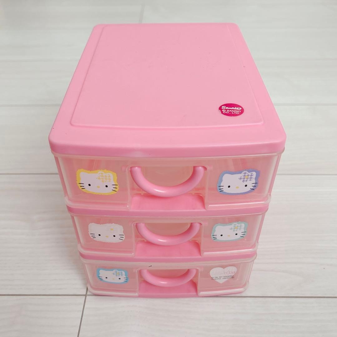 希少】ハローキティ♡3段チェスト レトロ - メルカリ