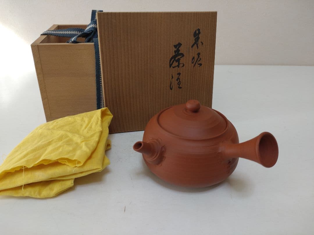 は*み様 常山窯 朱泥 茶注 共箱 共布 煎茶道具 茶道具 急須
