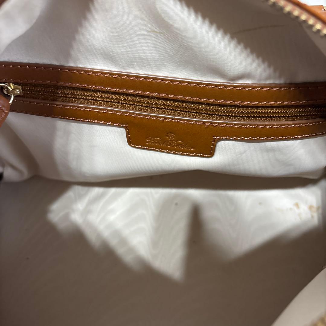 ブルックスブラザーズ ミニボストンバッグ パドロック付 ゴールデン