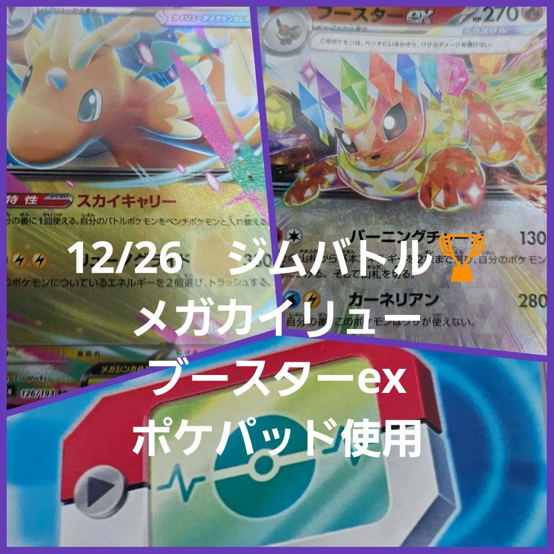 ジムバトル 優勝】メガカイリュー &ブースター デッキ 構築済み ポケカ
