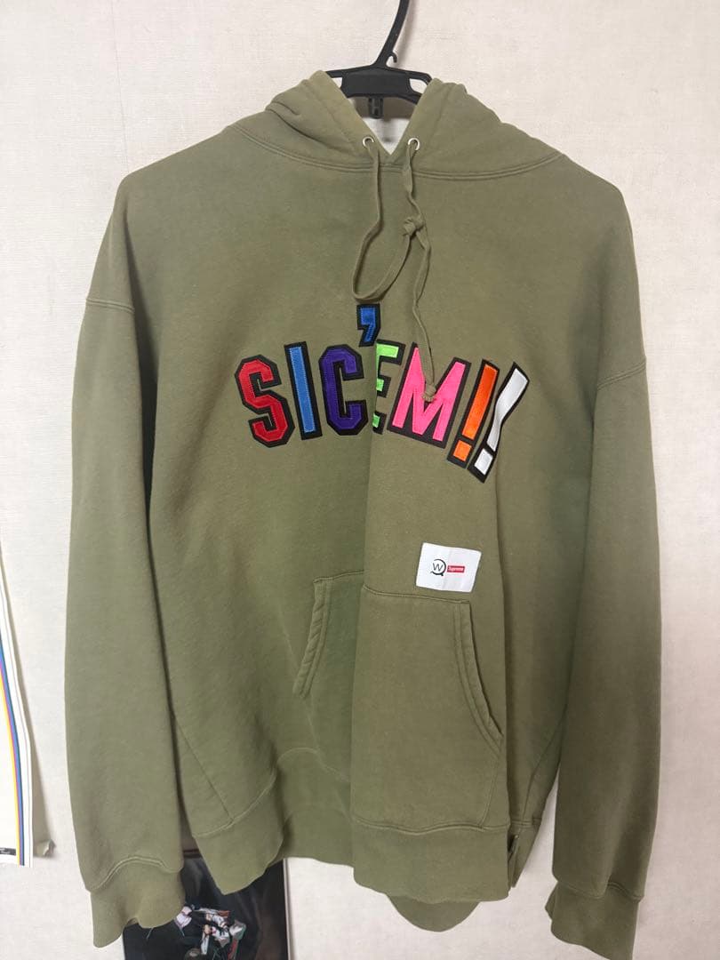 supreme wtaps オリーブ　パーカー XL